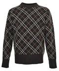 Brown Checked Wool Jumper